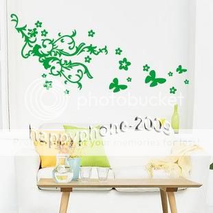 DIY 150*75cm Decorative Wall Paper&Art Sticker Butterfly flower ML01
