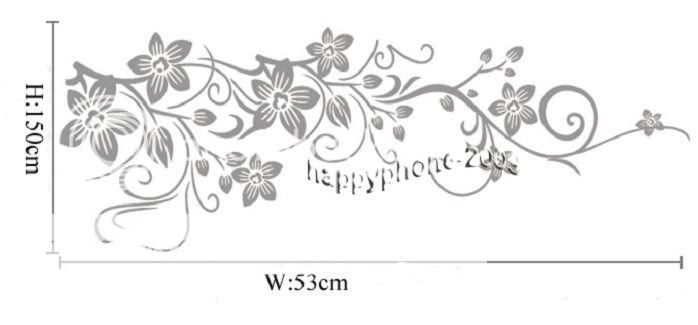 DIY Decorative Wall Paper Art Sticker Flower ML74