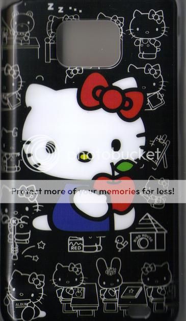 SAMSUNG GALAXY S II HELLO KITTY BLACK PHONE COVER  